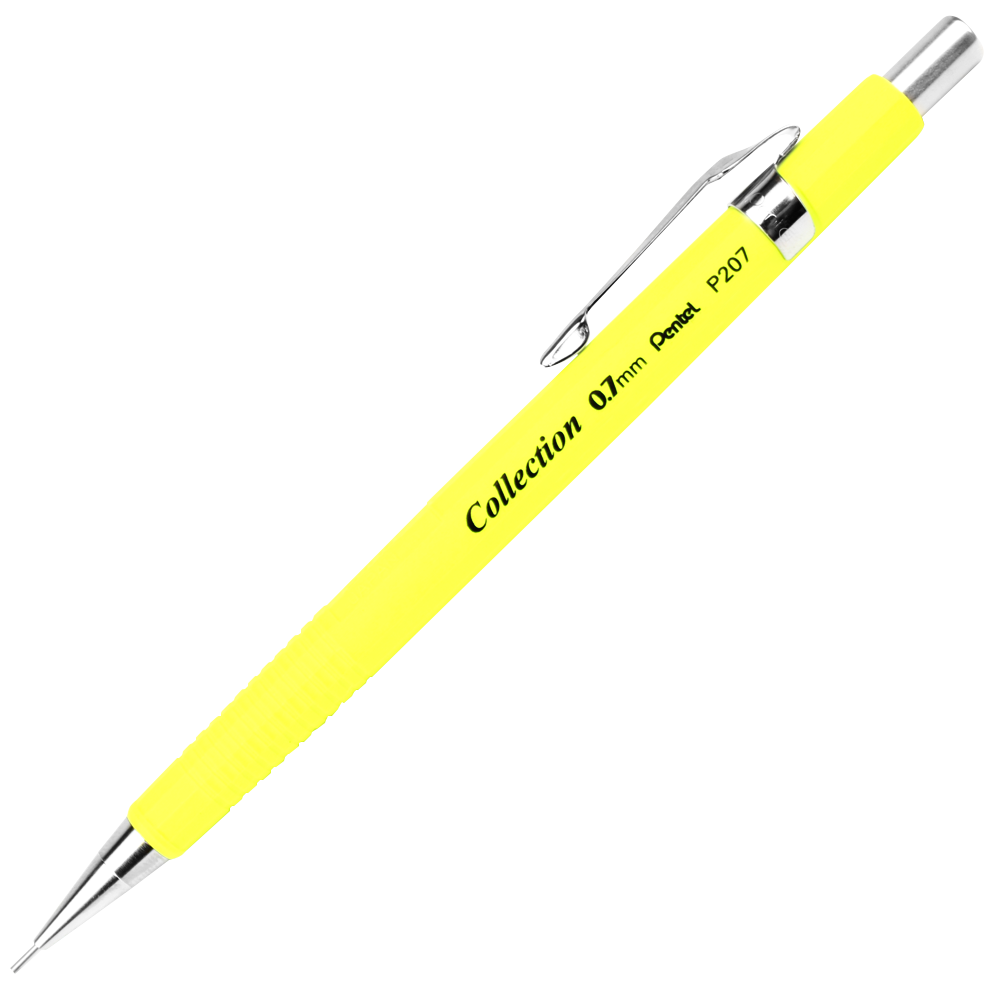 Lapiseira Pentel Sharp 0.7 mm P207-FG Amarelo Fluorescente